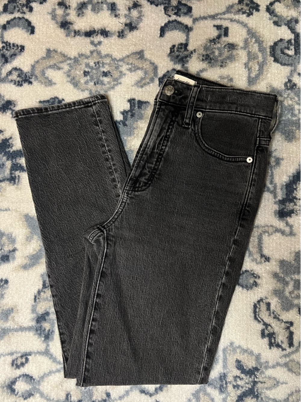 Madewell Men's Washed Black Straight‎ Jeans
